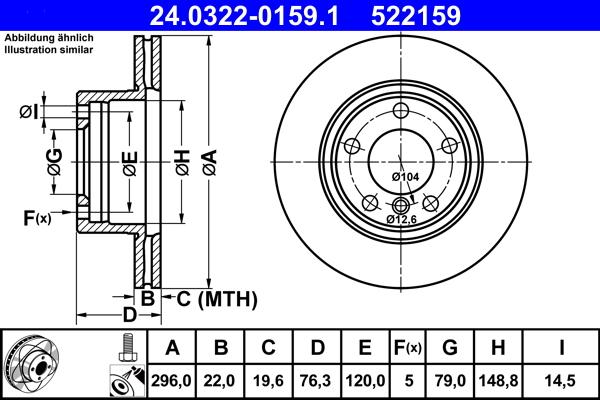 ATE 24.0322-0159.1 - Тормозной диск parts5.com