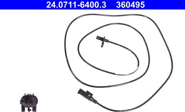 ATE 24.0711-6400.3 - Датчик ABS, частота вращения колеса parts5.com