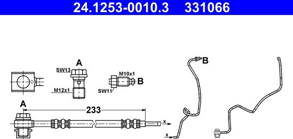 ATE 24.1253-0010.3 - Тормозной шланг parts5.com
