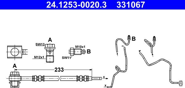 ATE 24.1253-0020.3 - Тормозной шланг parts5.com