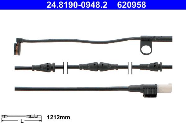 ATE 24.8190-0948.2 - Сигнализатор, износ тормозных колодок parts5.com