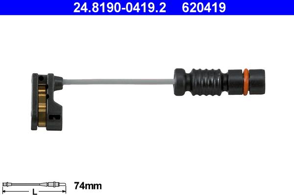 ATE 24.8190-0419.2 - Сигнализатор, износ тормозных колодок parts5.com