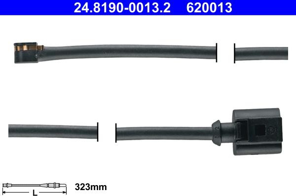 ATE 24.8190-0013.2 - Сигнализатор, износ тормозных колодок parts5.com