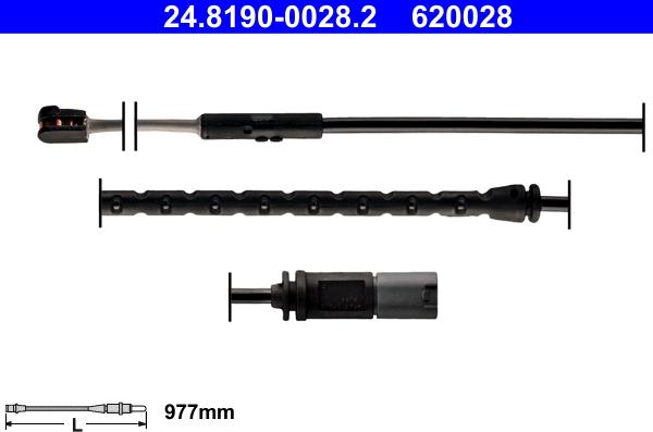 ATE 24.8190-0028.2 - Сигнализатор, износ тормозных колодок parts5.com