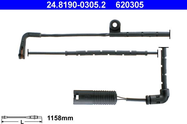 ATE 24.8190-0305.2 - Сигнализатор, износ тормозных колодок parts5.com