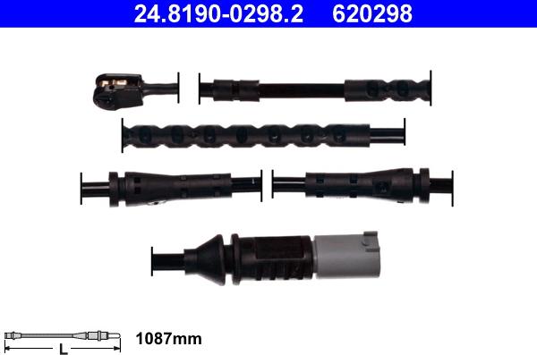 ATE 24.8190-0298.2 - Сигнализатор, износ тормозных колодок parts5.com