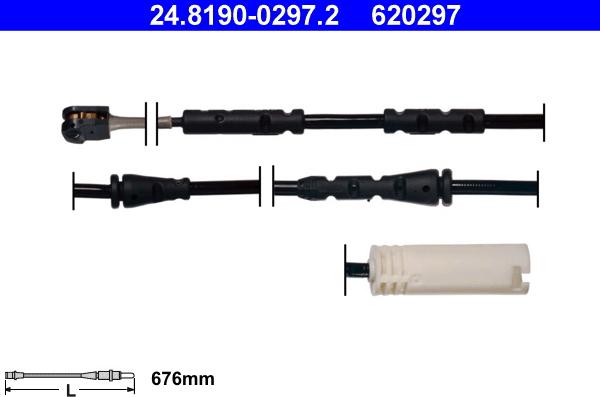 ATE 24.8190-0297.2 - Сигнализатор, износ тормозных колодок parts5.com