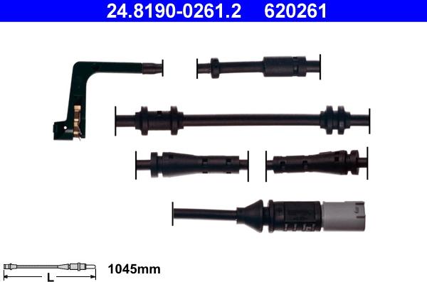 ATE 24.8190-0261.2 - Сигнализатор, износ тормозных колодок parts5.com