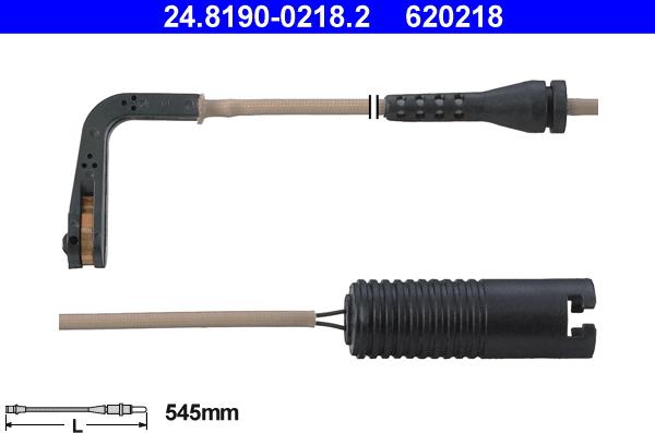 ATE 24.8190-0218.2 - Сигнализатор, износ тормозных колодок parts5.com