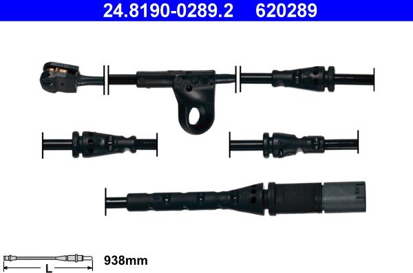 ATE 24.8190-0289.2 - Сигнализатор, износ тормозных колодок parts5.com