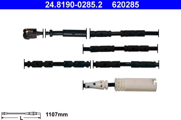 ATE 24.8190-0285.2 - Сигнализатор, износ тормозных колодок parts5.com