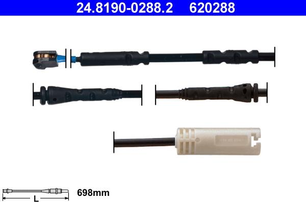 ATE 24.8190-0288.2 - Сигнализатор, износ тормозных колодок parts5.com