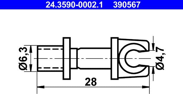 ATE 24.3590-0002.1 - Кронштейн, трубопровод тормозно parts5.com