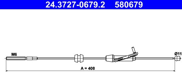 ATE 24.3727-0679.2 - Тросик, cтояночный тормоз parts5.com