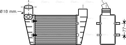 Ava Quality Cooling AI 4225 - Интеркулер, теплообменник турбины parts5.com