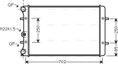 Ava Quality Cooling AI 2155 - Радиатор, охлаждение двигателя parts5.com