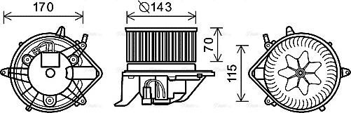 Ava Quality Cooling BW8458 - Вентилятор салона parts5.com