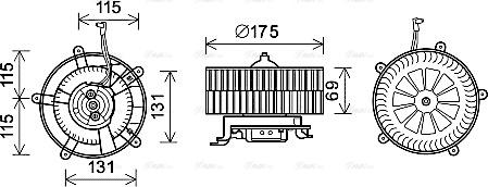 Ava Quality Cooling BW8478 - Вентилятор салона parts5.com