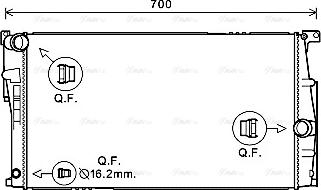 Ava Quality Cooling BW2453 - Радиатор, охлаждение двигателя parts5.com