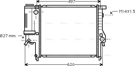 Ava Quality Cooling BW 2124 - Радиатор, охлаждение двигателя parts5.com