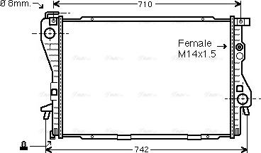 Ava Quality Cooling BW 2176 - Радиатор, охлаждение двигателя parts5.com