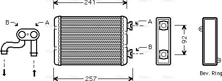 Ava Quality Cooling BWA6257 - Теплообменник, отопление салона parts5.com