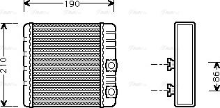 Ava Quality Cooling BWA6211 - Теплообменник, отопление салона parts5.com