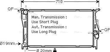 Ava Quality Cooling BWA2293 - Радиатор, охлаждение двигателя parts5.com