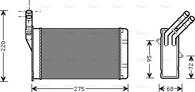 Ava Quality Cooling CN 6055 - Теплообменник, отопление салона parts5.com