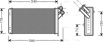 Ava Quality Cooling CN 6129 - Теплообменник, отопление салона parts5.com