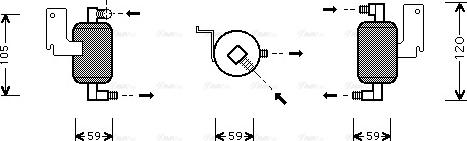 Ava Quality Cooling CN D186 - Осушитель, кондиционер parts5.com