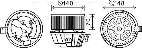 Ava Quality Cooling DA8012 - Вентилятор салона parts5.com