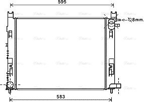 Ava Quality Cooling DAA2007 - Radiator, engine cooling parts5.com