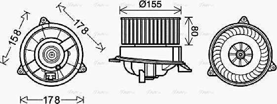 Ava Quality Cooling FD8495 - Вентилятор салона parts5.com