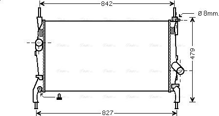 Ava Quality Cooling FDA2405 - Радиатор, охлаждение двигателя parts5.com