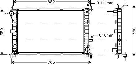 Ava Quality Cooling FD 2264 - Радиатор, охлаждение двигателя parts5.com