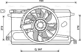 Ava Quality Cooling FD7561 - Вентилятор, охлаждение двигателя parts5.com