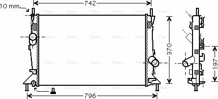 Ava Quality Cooling FDA2369 - Радиатор, охлаждение двигателя parts5.com