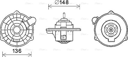 Ava Quality Cooling HY8404 - Вентилятор салона parts5.com