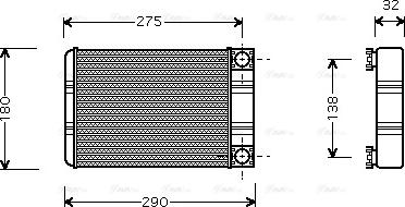 Ava Quality Cooling MSA6312 - Теплообменник, отопление салона parts5.com