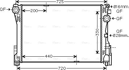 Ava Quality Cooling MSA2575 - Радиатор, охлаждение двигателя parts5.com