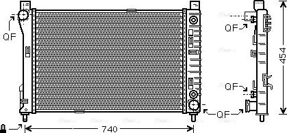 Ava Quality Cooling MSA2286 - Радиатор, охлаждение двигателя parts5.com