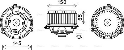 Ava Quality Cooling OL8674 - Вентилятор салона parts5.com