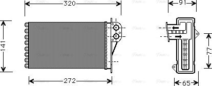 Ava Quality Cooling PE6199 - Теплообменник, отопление салона parts5.com