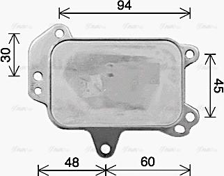 Ava Quality Cooling PE3424 - Масляный радиатор, двигательное масло parts5.com