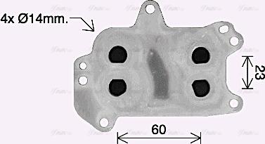 Ava Quality Cooling PE3424 - Масляный радиатор, двигательное масло parts5.com