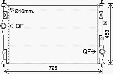 Ava Quality Cooling PE2412 - Радиатор, охлаждение двигателя parts5.com