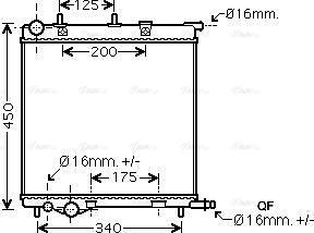 Ava Quality Cooling PE2368 - Радиатор, охлаждение двигателя parts5.com