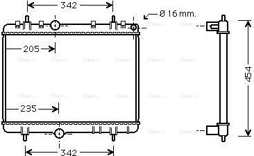 Ava Quality Cooling PE 2267 - Радиатор, охлаждение двигателя parts5.com