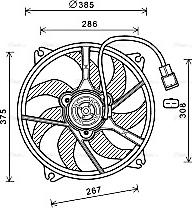 Ava Quality Cooling PE7556 - Вентилятор, охлаждение двигателя parts5.com